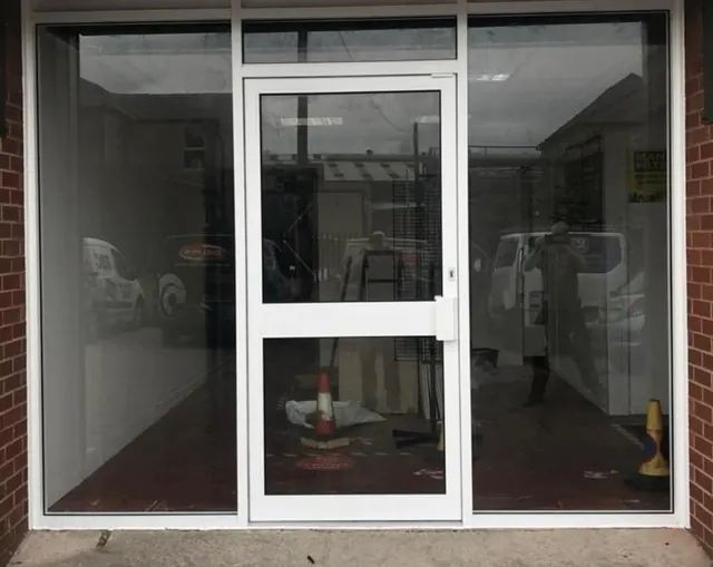 Commercial aluminium doors - completed one of our jobs