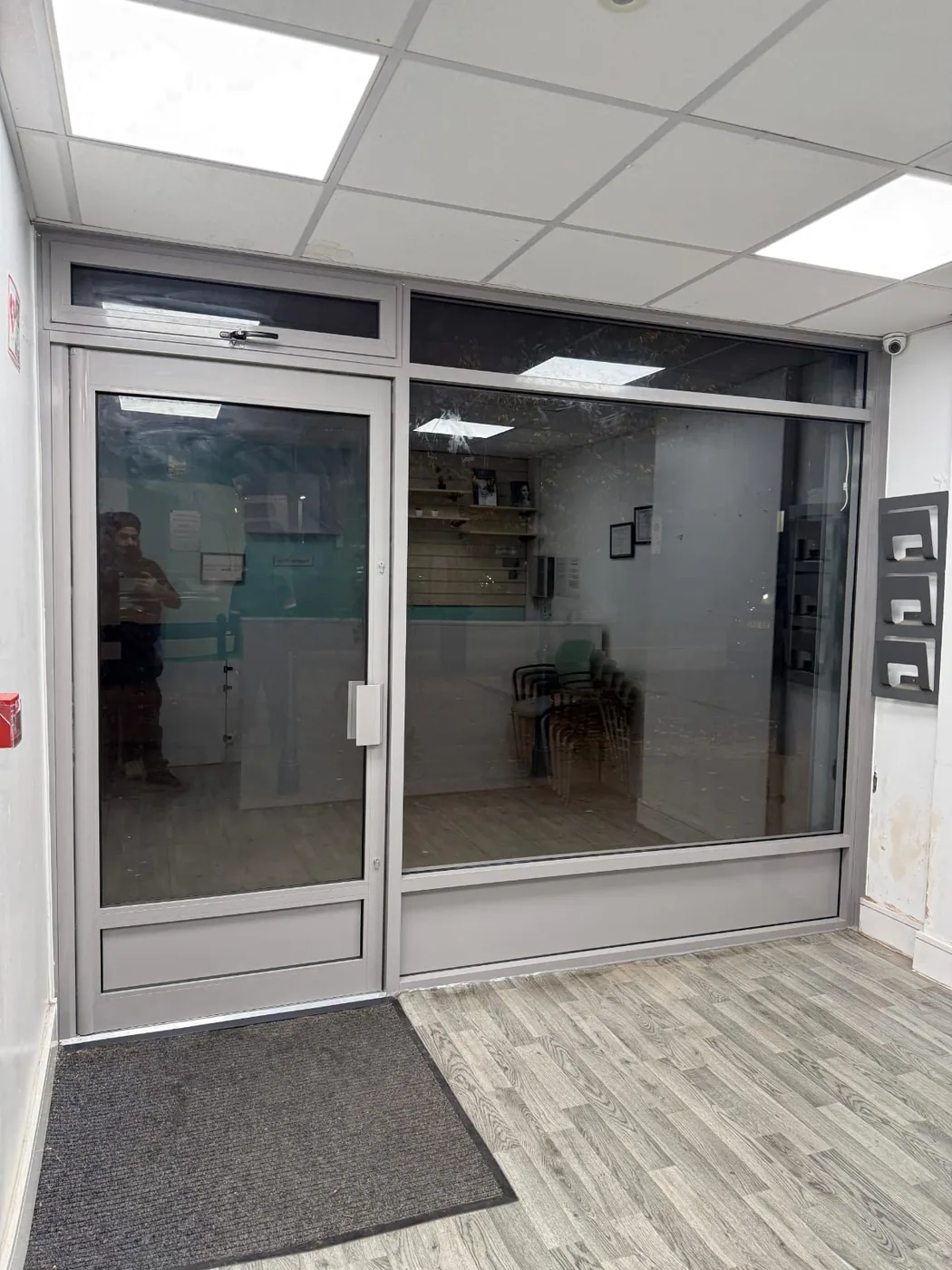 Completed commercial shopfront installation by Midlands Shopfronts